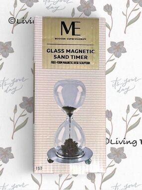 Expressions Modern Expressions Glass Magnetic Sand Timer - Silver